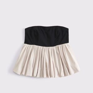 Abercrombie & Fitch Strapless Bubble Hem Top